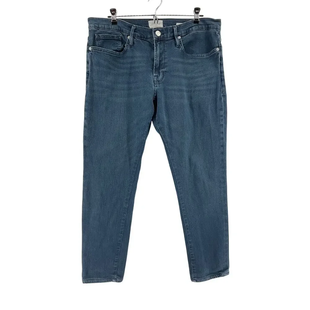 Frame Athletic Catalina Lhomme Denim Jeans Size 34 - Picture 2 of 11